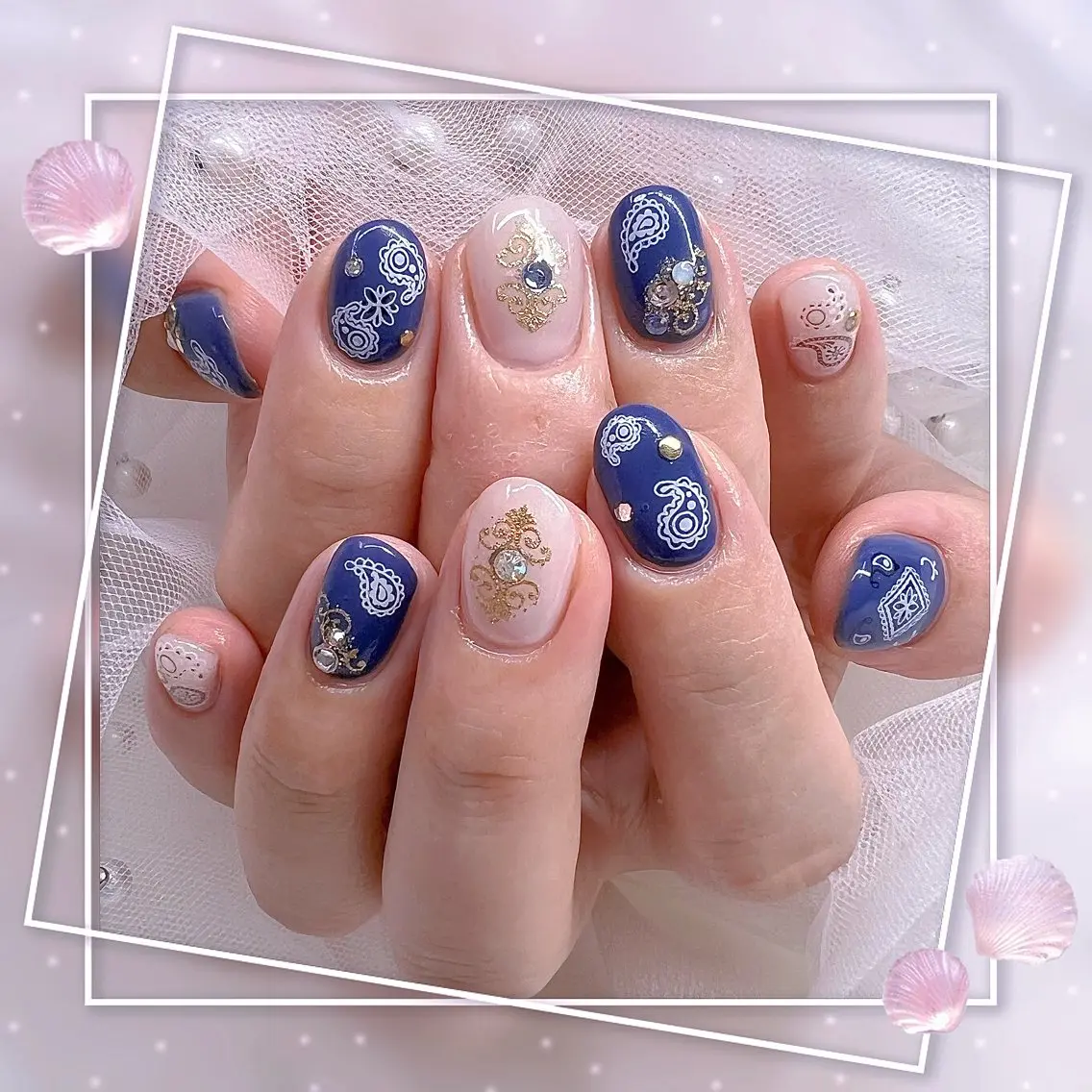 ネイル チークネイル フレンチネイル グラデーション マグネットネイル マグネットフレンチ Chill Nailsalonのネイルデザイン