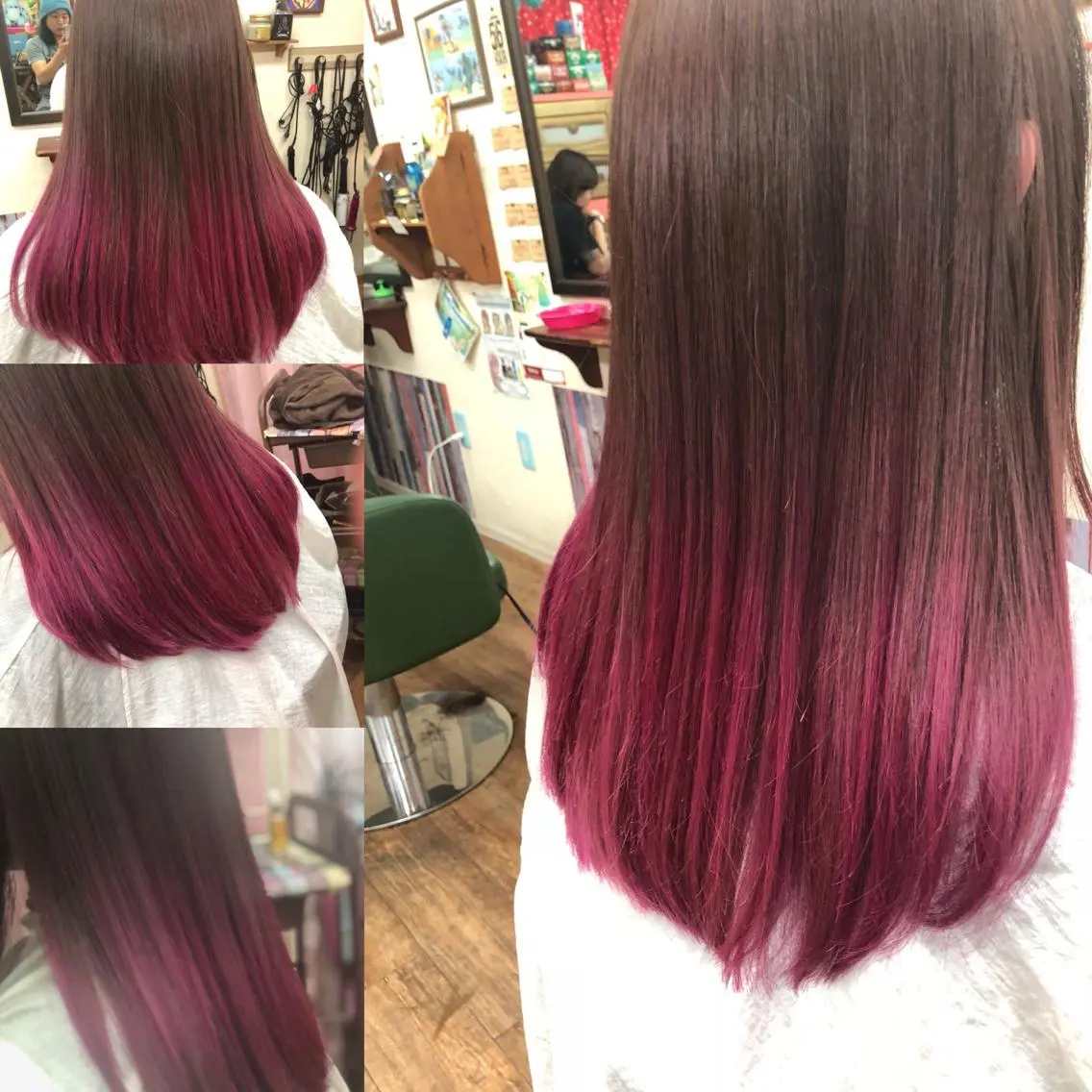 セミロング カラー ブリーチ グラデーションカラー トリートメント ヘアカラー トリートメント kou艶髪師色髪師 こう 艶髪師色髪師のヘアスタイル