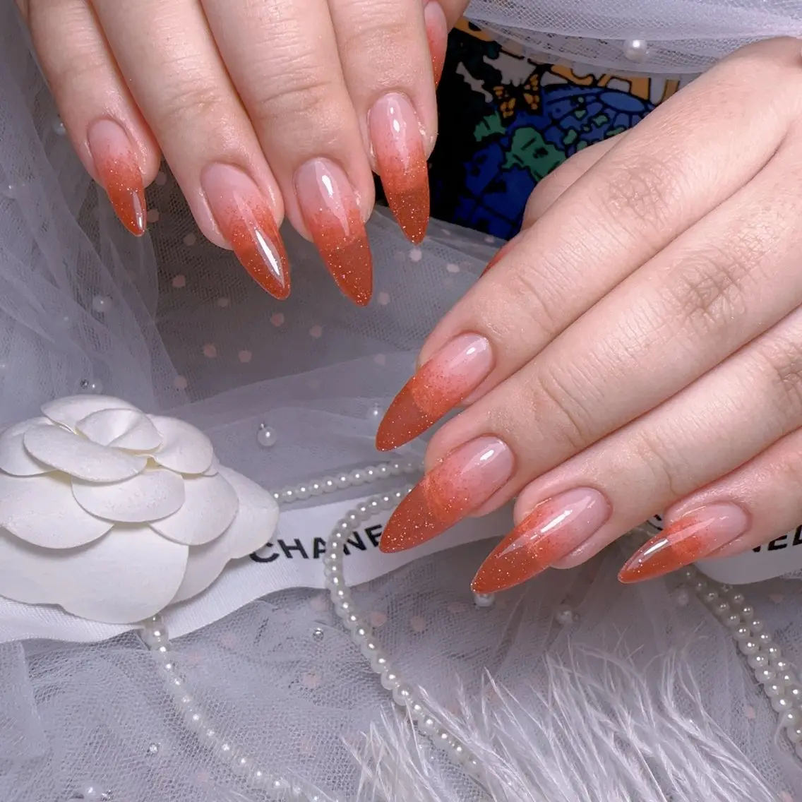 ネイル オーロラネイル フットネイル フレンチネイル ジェルネイル 韓国ネイル ハンドネイル Belle nail salon 新小岩のネイルデザイン