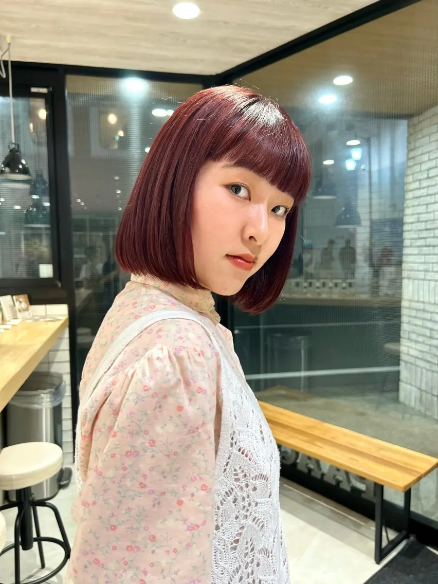 ショート カラー ヘアカラー ayano/パーマ/ 暖色カラーのヘアスタイル