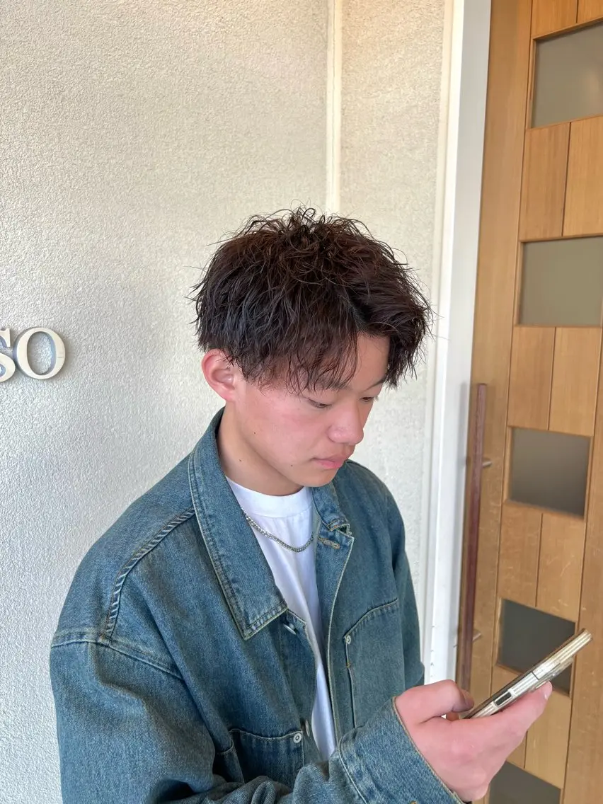 ショート メンズ メンズパーマ メンズツイストパーマ ツイストパーマ カット 吉澤大和 カット/カラーのヘアスタイル
