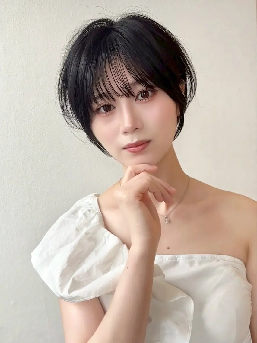 ショート カラー カット ヘアカラー トリートメント Lond Bloom 天神ショート/ボブのヘアスタイル