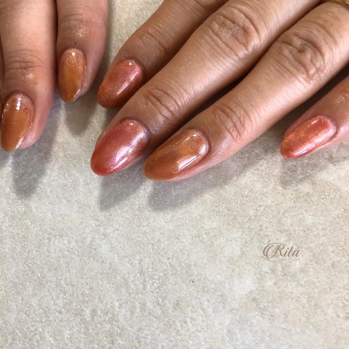 ネイル ジェルネイル マグネットネイル salon de fika【中崎町】のネイルデザイン
