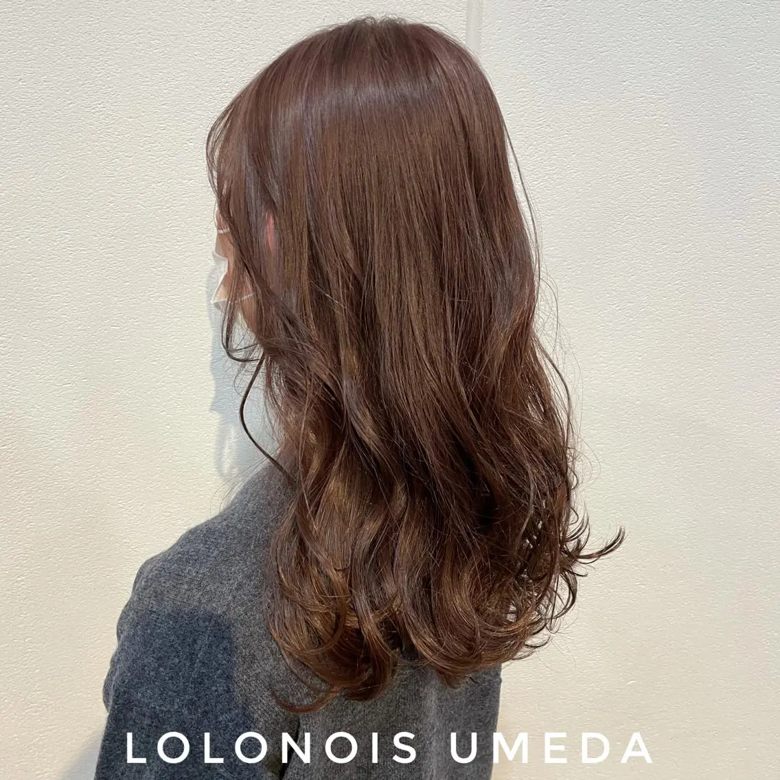 ロング カラー ピンクカラー Lolonois梅田 /Okazaki:)のヘアスタイル
