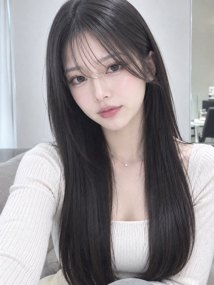 ロング 縮毛矯正 トリートメント yui ✨髪質改善✨天神🌈のヘアスタイル