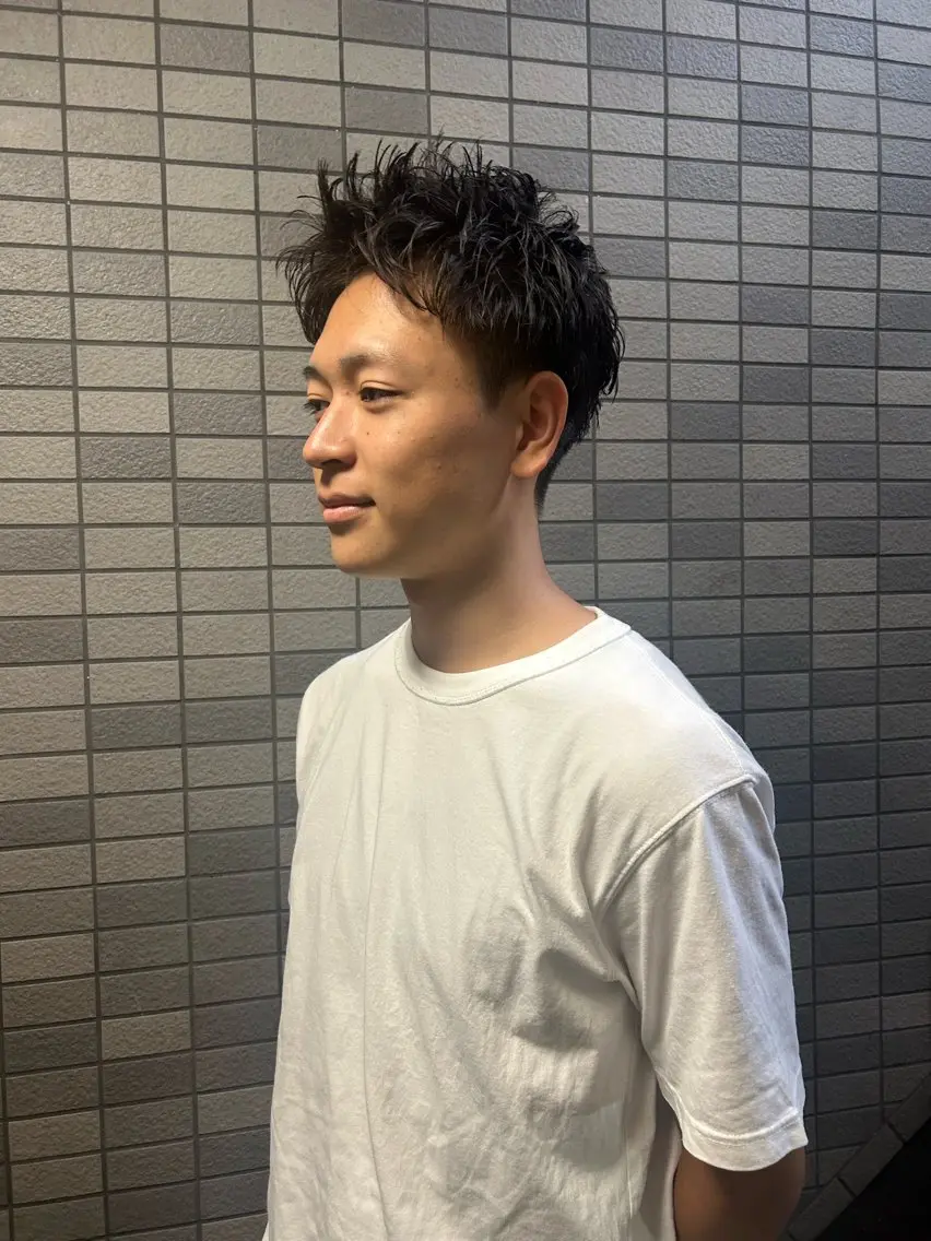 ショート パーマ メンズ メンズブリーチ メンズハイライト メンズインナーカラー メンズパーマ プードルパーマ カット 💈メンズ短髪特化 ✂︎伊藤大輝💈のヘアスタイル