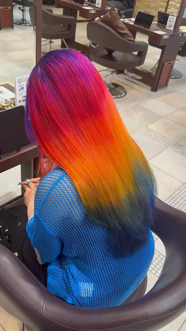 カラー ヘアカラー 龍 颯斗のヘアスタイル