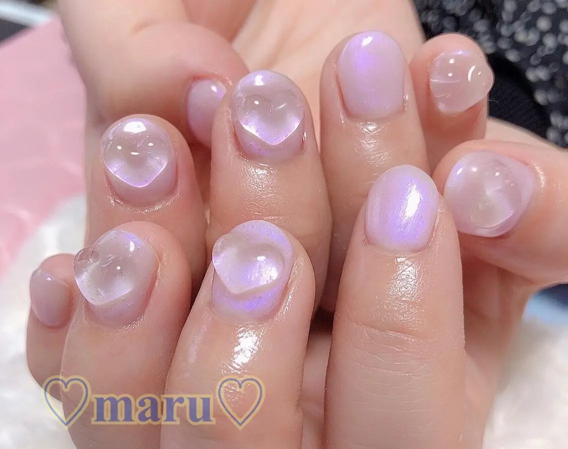 ネイル クリアネイル ハート ハンドネイル フットネイル まるみ ♡のその他イメージ