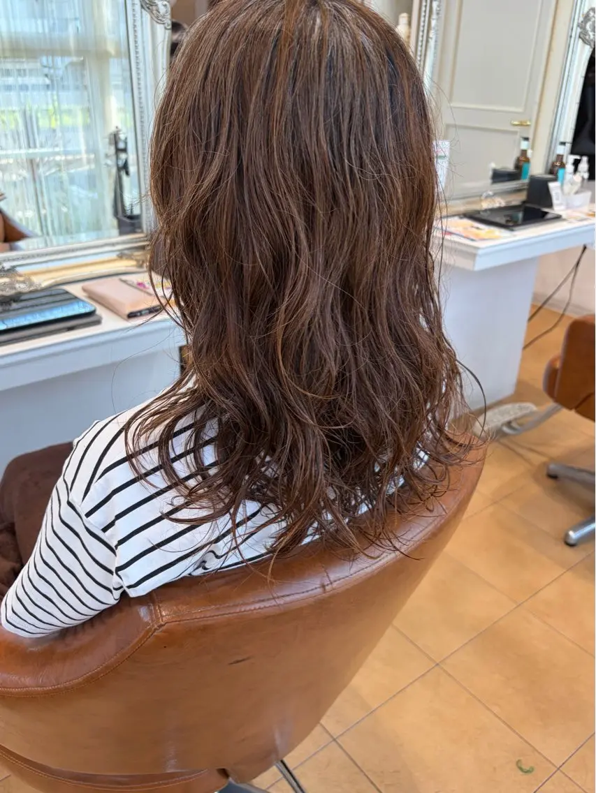 ロング パーマ カット パーマ 今中紗英 /奈良市/尼ヶ辻のヘアスタイル