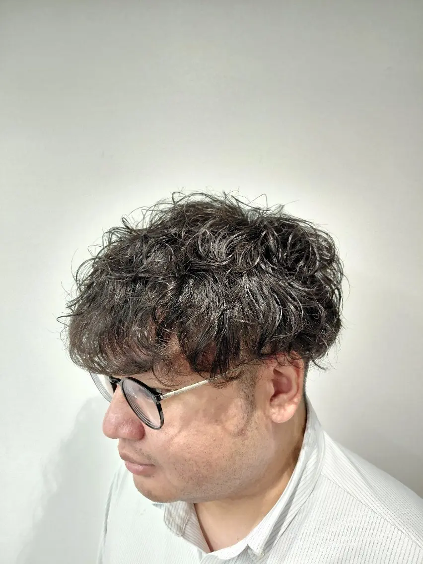 ミディアム パーマ メンズ ミディアムパーマ メンズパーマ カット パーマ LIBERTY・野地 barber  NDのヘアスタイル