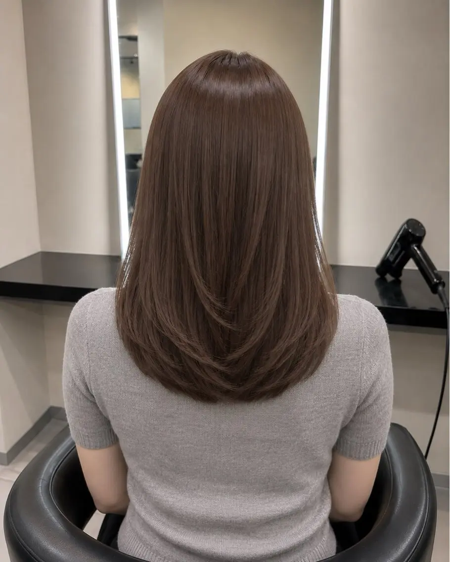 ミディアム カラー ブラウンカラー トリートメント 🌈ウルトワ水素 髪質改善naru🌈のヘアスタイル