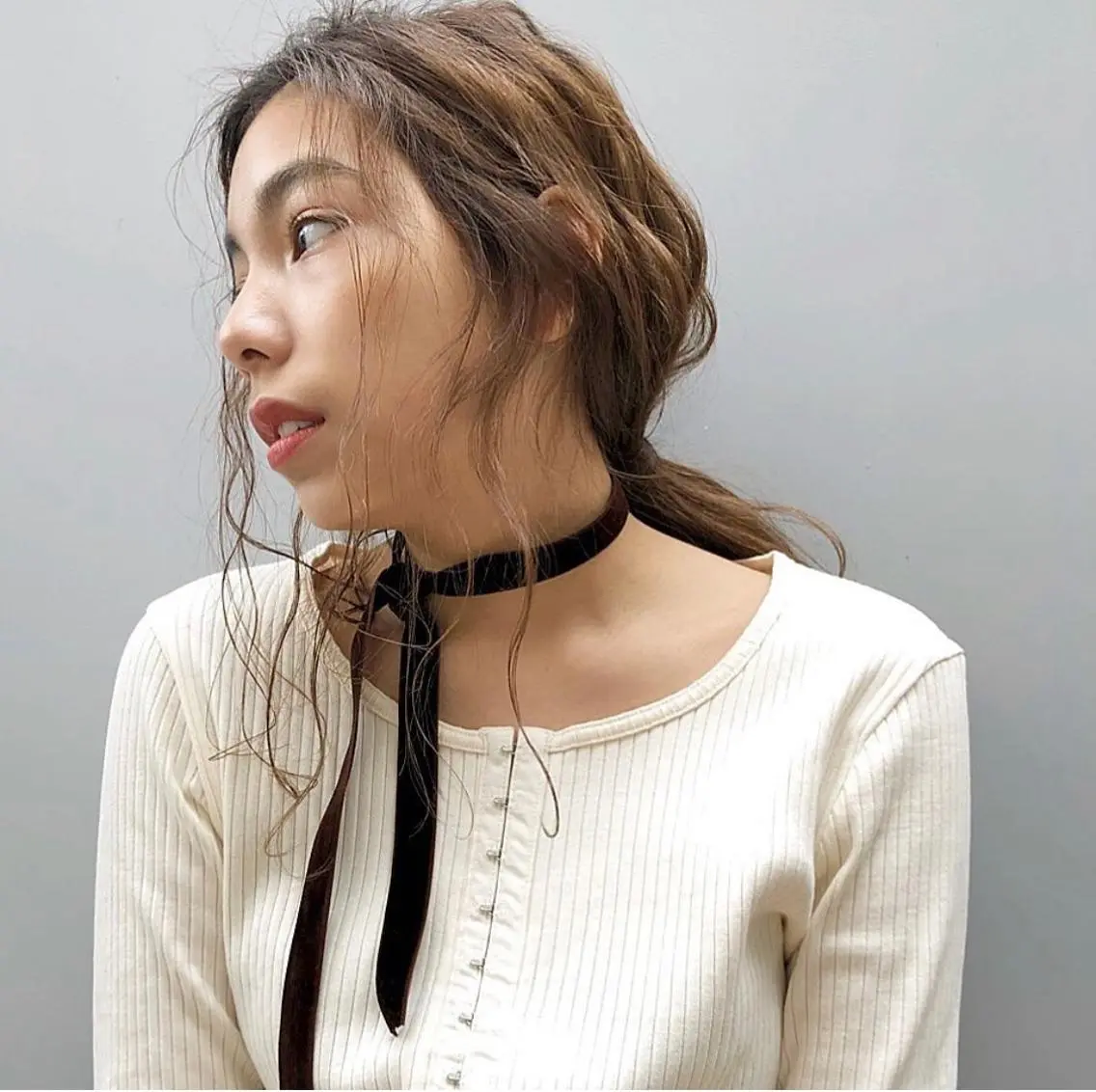 ヘアアレンジ ボブ♡柔らかいカラー 實松栞理のヘアスタイル