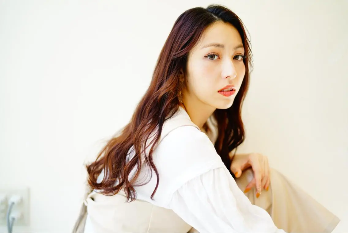 カラー ブラウンカラー カット トリートメント 小顔レイヤー/ ベージュ🤍Rieのヘアスタイル