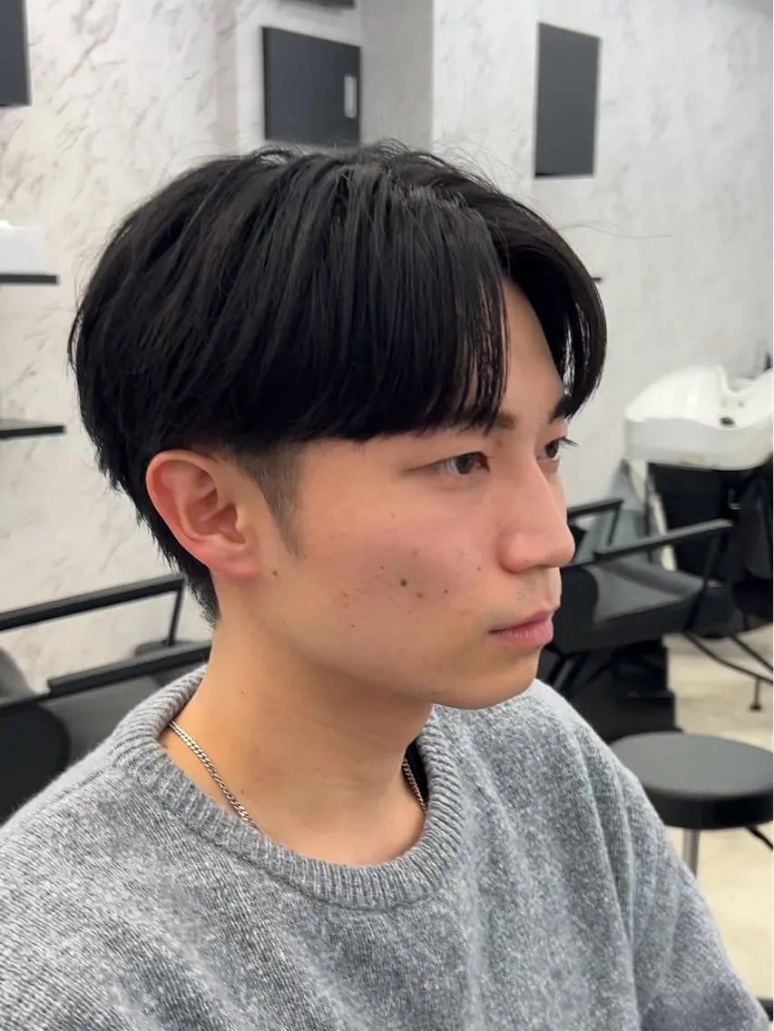 ミディアム カット 韓国パーマ 美容師 和田爽良のヘアスタイル