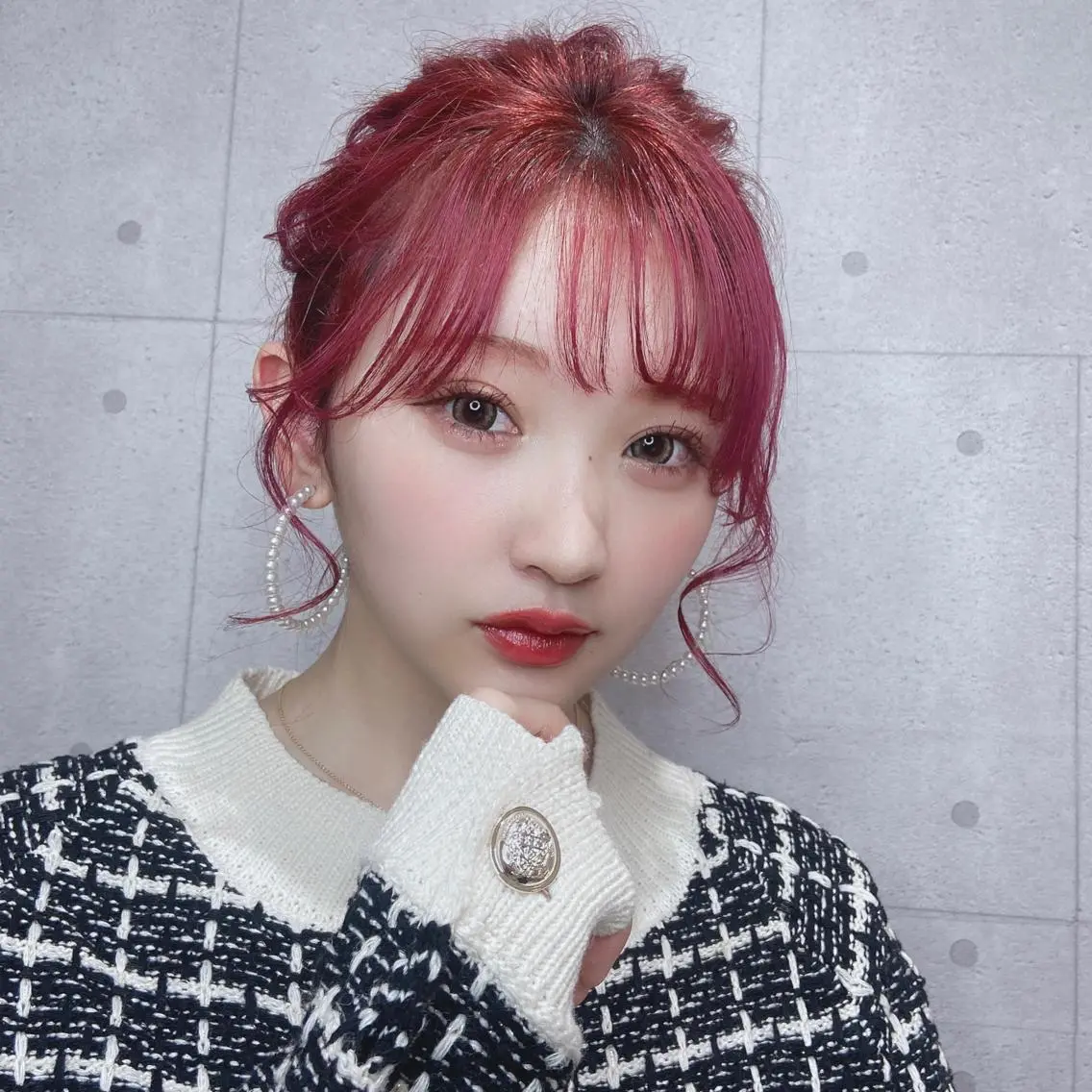 ミディアム カラー ヘアアレンジ 銀座メンズ専門🖤 叶奈々のヘアスタイル
