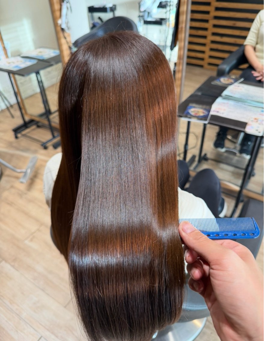 セミロング 髪質改善 トリートメント トリートメント 大久保 隆蔵のヘアスタイル