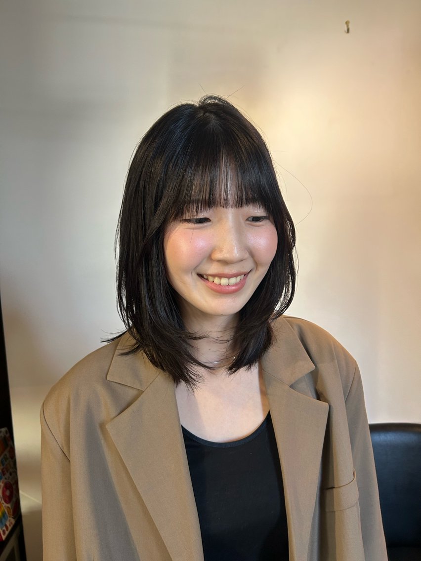 ミディアム レイヤーカット カット トリートメント NanaKo 表参道 レイヤー/ハッシュのヘアスタイル