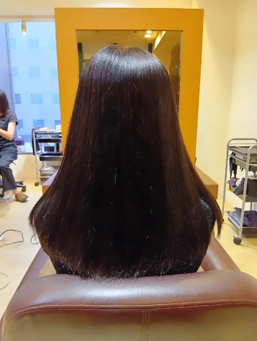 ロング カラー ブリーチ 伸ばしかけ 髪質改善 ロング トリートメント ヘアカラー トリートメント 小林暢🌟Orque 髪質改善サロン🌙のヘアスタイル