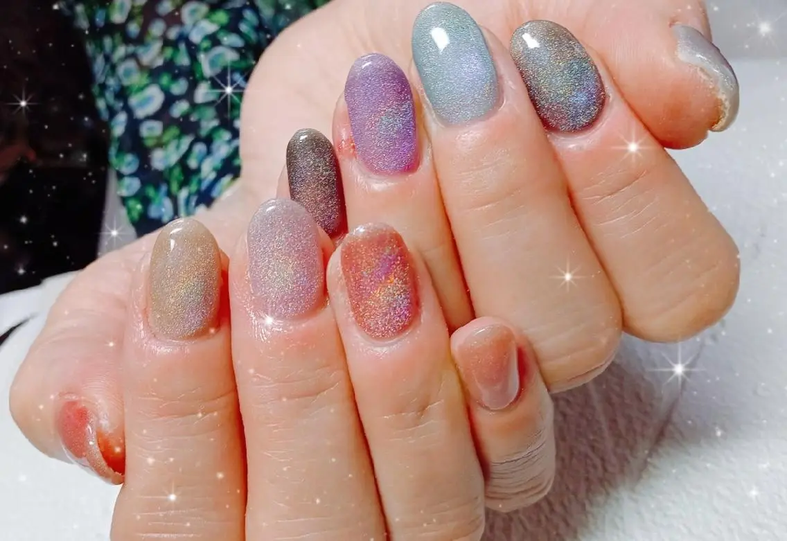 ネイル マグネットネイル ハンドネイル flure de neige yukiのネイルデザイン