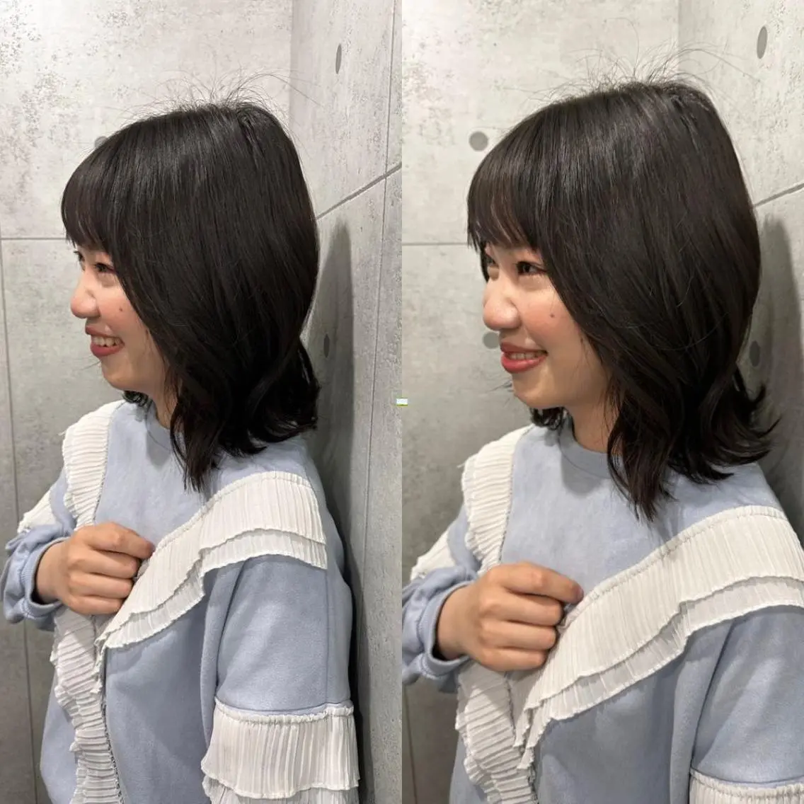 ミディアム パーマ ボブ レイヤーカット 小顔カット 外ハネヘア ❇️安達 優心❇️ レイヤー/艶髪特化のヘアスタイル