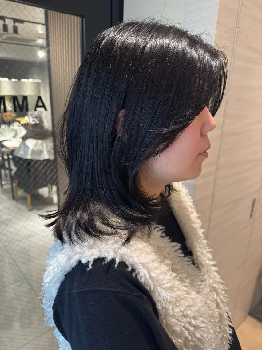 ミディアム カラー 透明感カラー ヘアカラー 艶カラー/似合わせ 💖Emmy💖のヘアスタイル