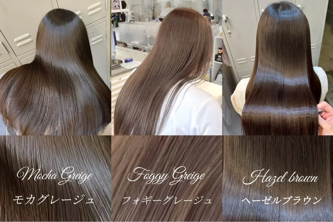 カラー ブリーチ 透明感カラー ダブルカラー グレージュ ヘアカラー ✨ダメージレス艶 カラー✨/ ひなののヘアスタイル