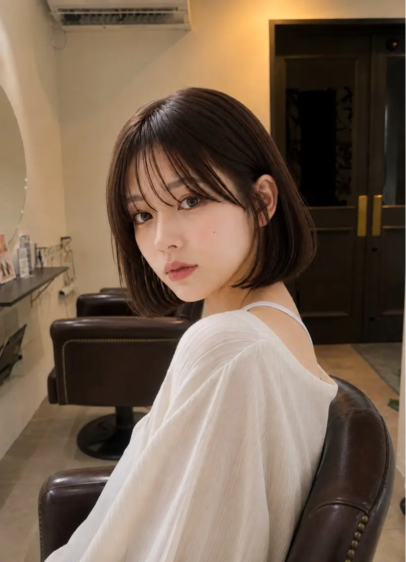 ショート ボブ カット Ouchi Ayumiのヘアスタイル