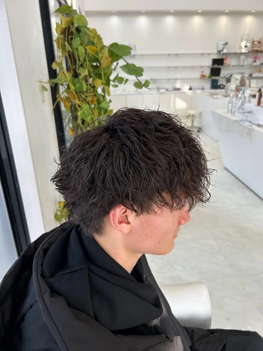 ショート パーマ ヘアアレンジ メンズ カット パーマ メンズカット/パーマ チバト　クウトのヘアスタイル