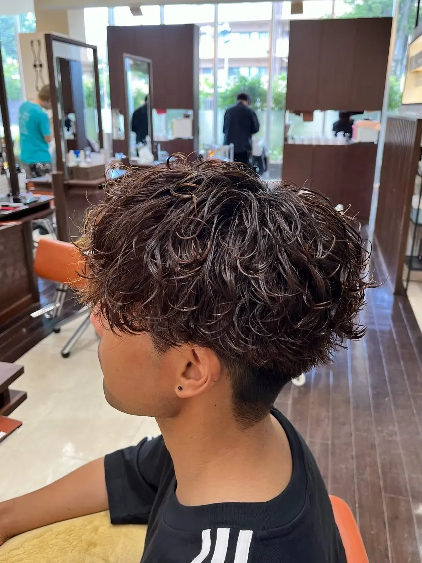 ショート パーマ メンズ マッシュ メンズパーマ 刈り上げ 🧊メンズ特化🧊 高木航希のヘアスタイル