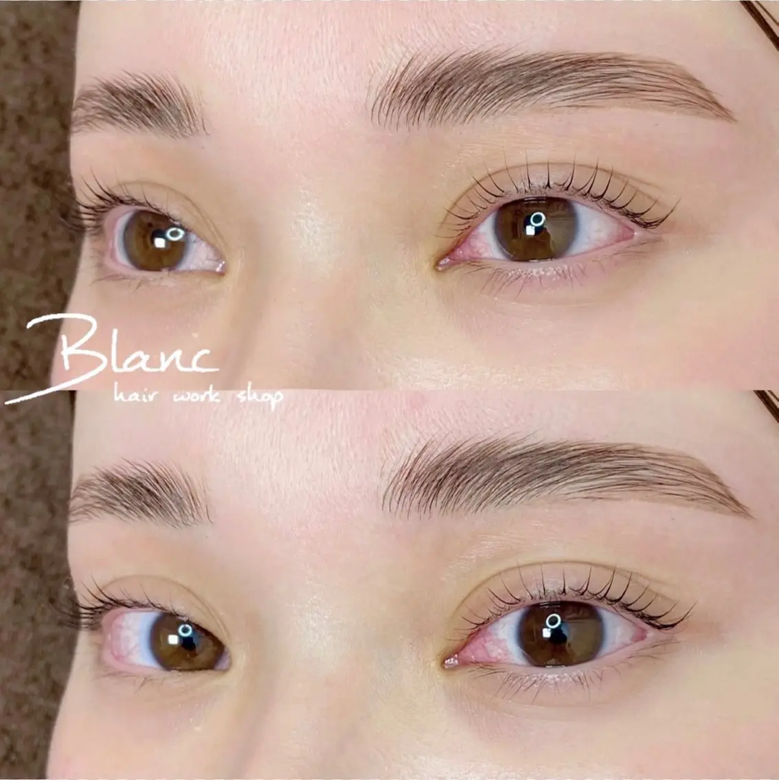 アイブロウ ハリウッドブロウリフト Blanc梅田茶屋町 【まつげパーマ・眉】のマツエク・マツパデザイン