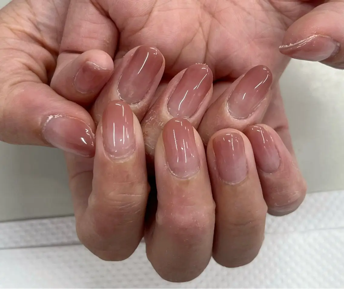 ネイル グラデーション シンプルネイル 上原 菜々香のネイルデザイン