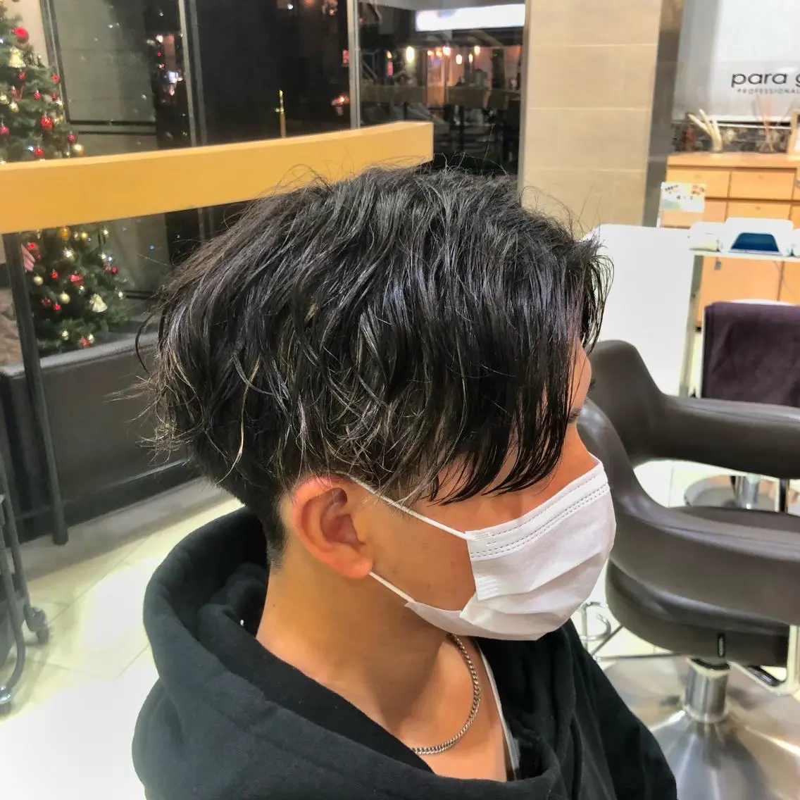 パーマ メンズ センターパート メンズパーマ スパイラルパーマ カット パーマ ヘアセット メンズ特化 古賀陸斗のヘアスタイル