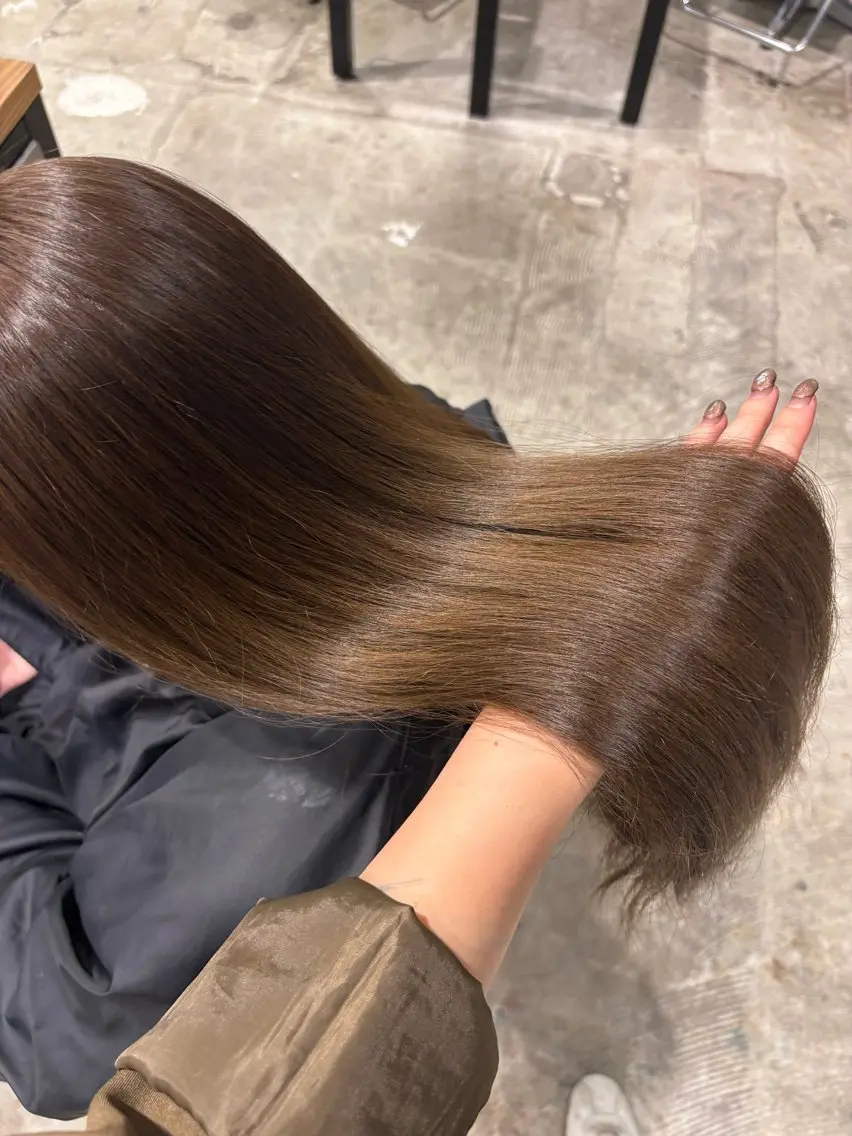 🤎ブリーチなしダブルカラー🤎で作る明るめベージュカラー（ブリーチ履歴のない方）の写真