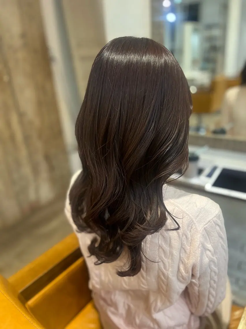 ミディアム カラー 透明感カラー ラベンダーカラー ヘアカラー ayaka‎/暖色/ レイヤーカット🩰のヘアスタイル