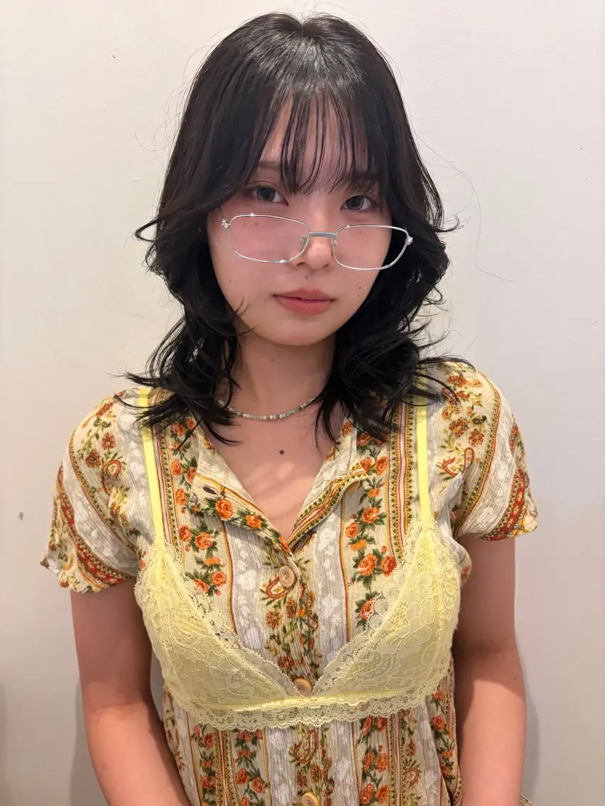 ミディアム カラー ヘアカラー トリートメント loty _nanamiのヘアスタイル