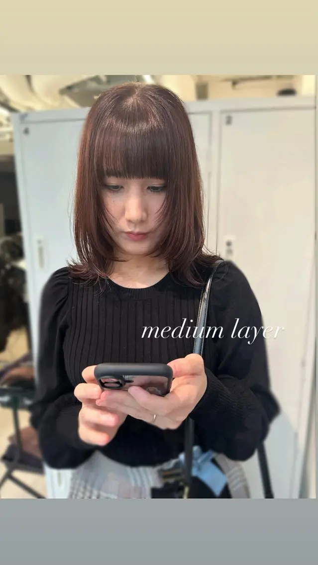 ミディアム レイヤーカット Miku🪄💫 フェイスレイヤーのヘアスタイル