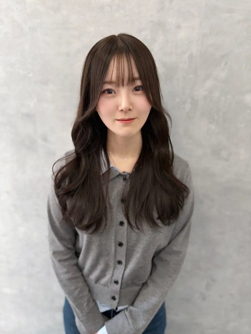 セミロング カット ヘアカラー トリートメント NUMBER 天王寺YUYAのヘアスタイル