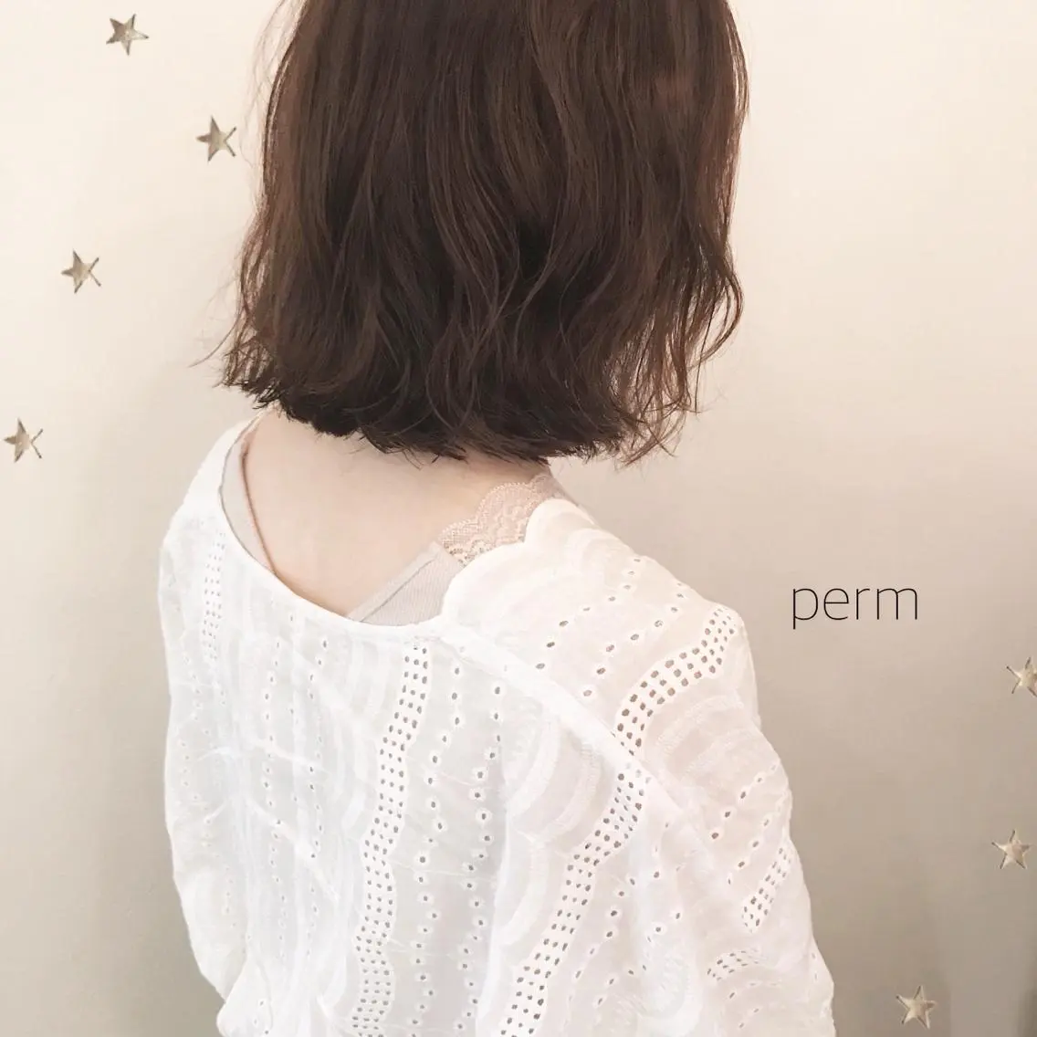ミディアム パーマ 市川 千夏のヘアスタイル