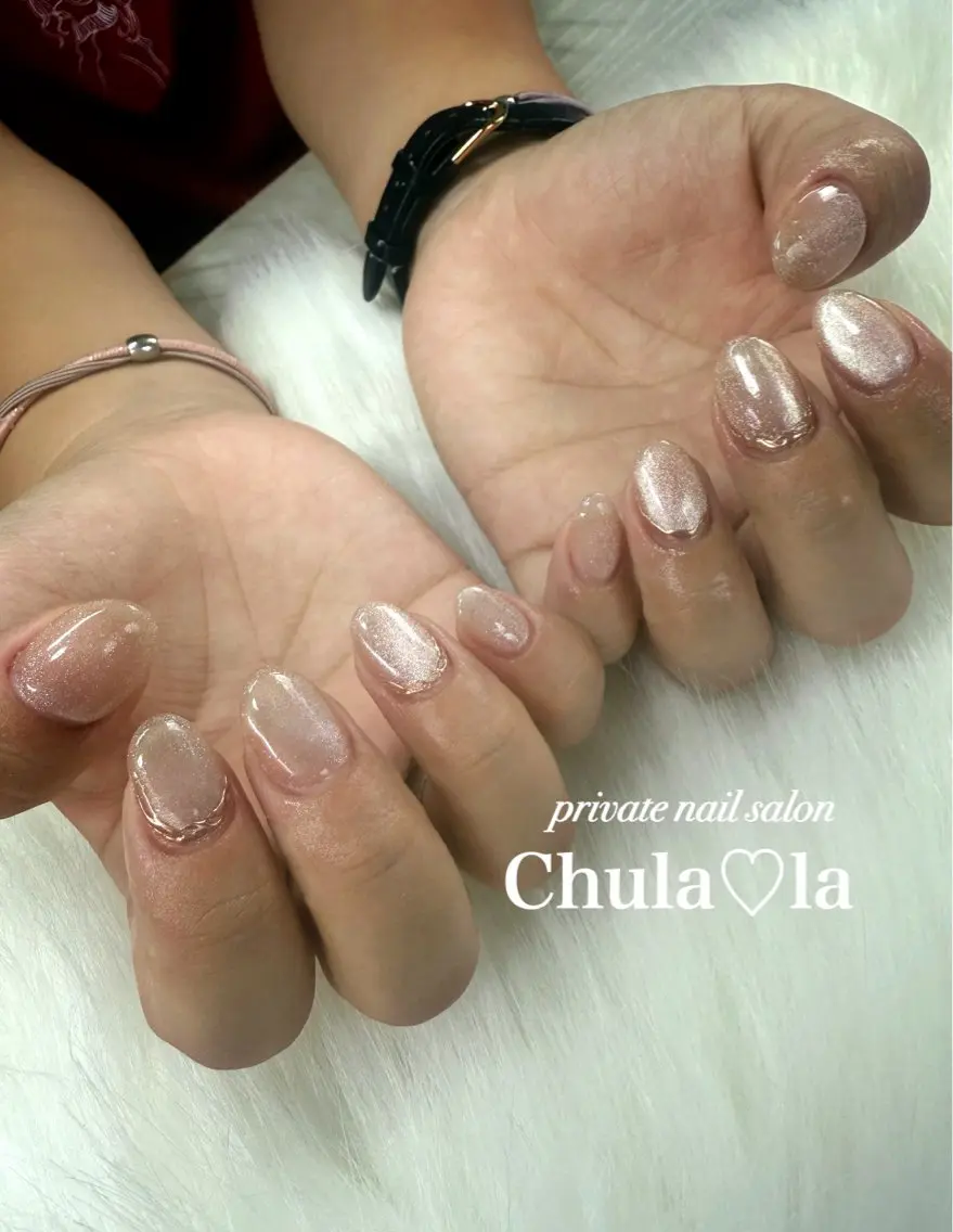 ネイル マグネットネイル ミラーネイル ハンドネイル Chula♡la 豊見城市高安のネイルデザイン