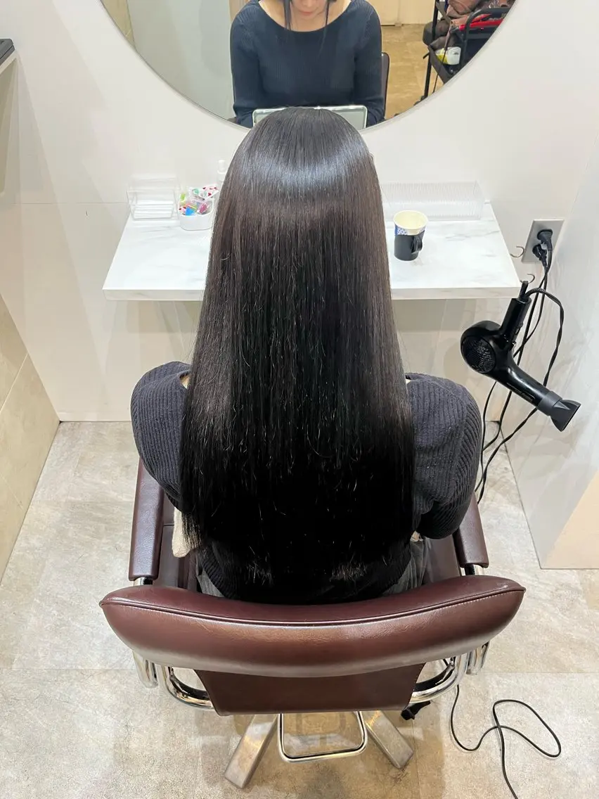 ロング カット ヘアカラー トリートメント 【髪質改善 艶髪】 布川 莉穂のヘアスタイル