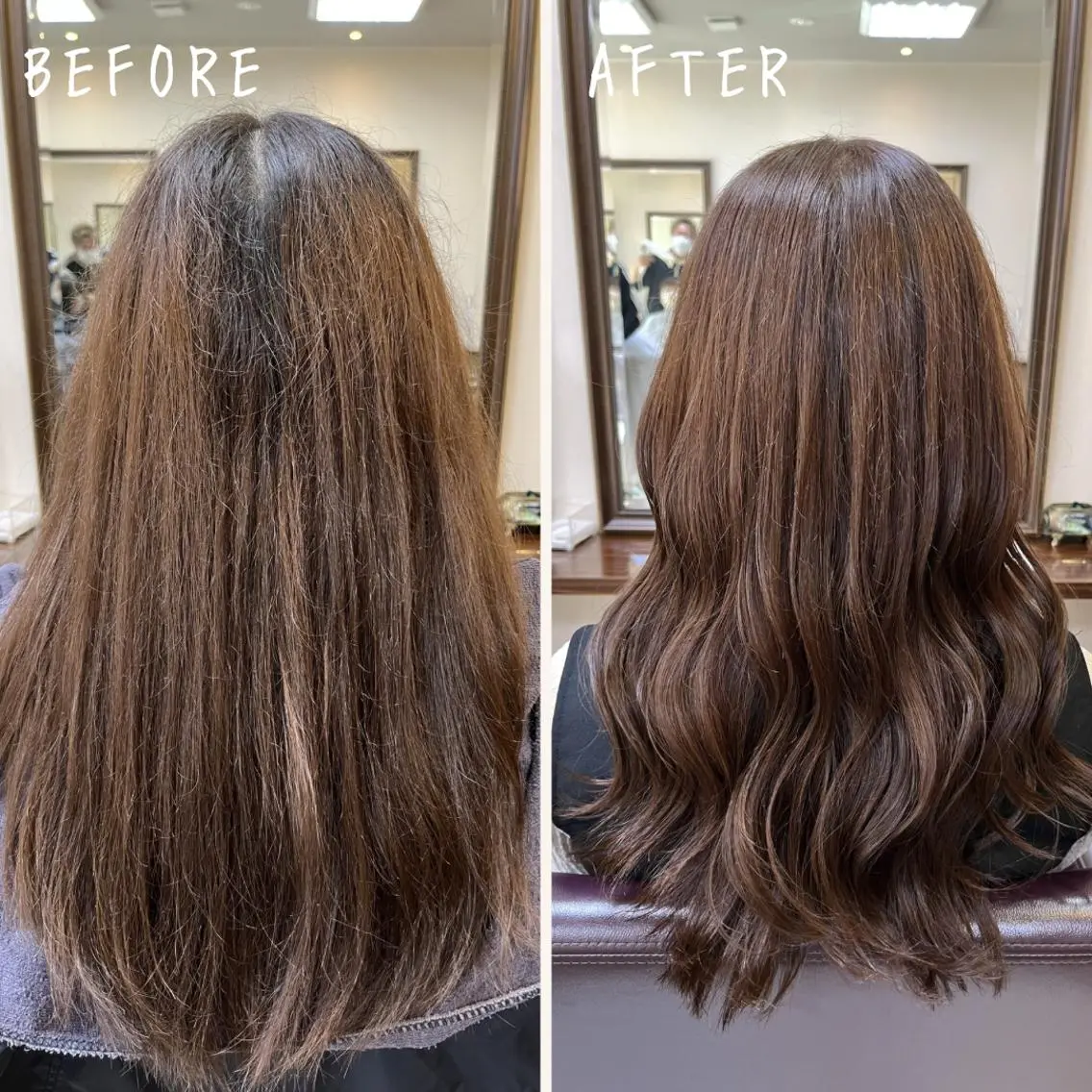 ロング アッシュ カット ヘアカラー トリートメント 澤崎 希望のヘアスタイル