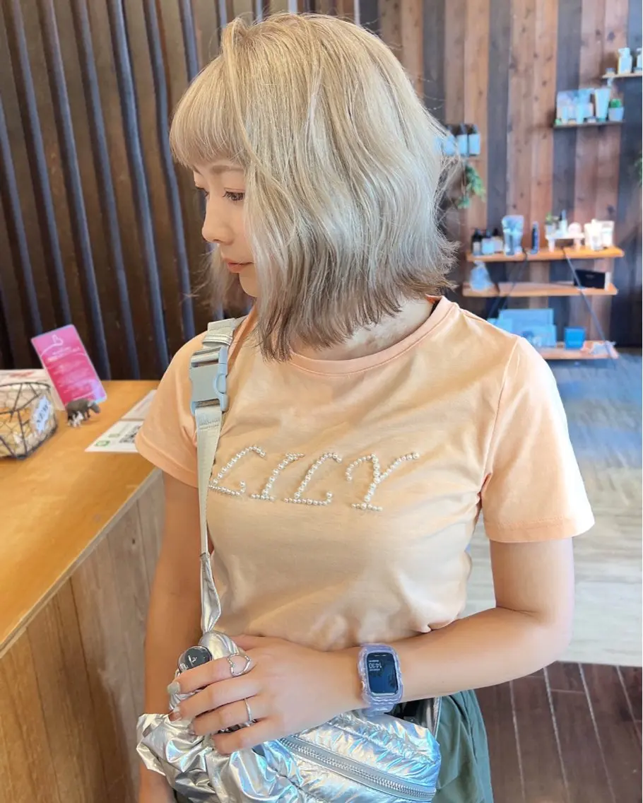ミディアム カラー ヘアカラー 具志 正太のヘアスタイル
