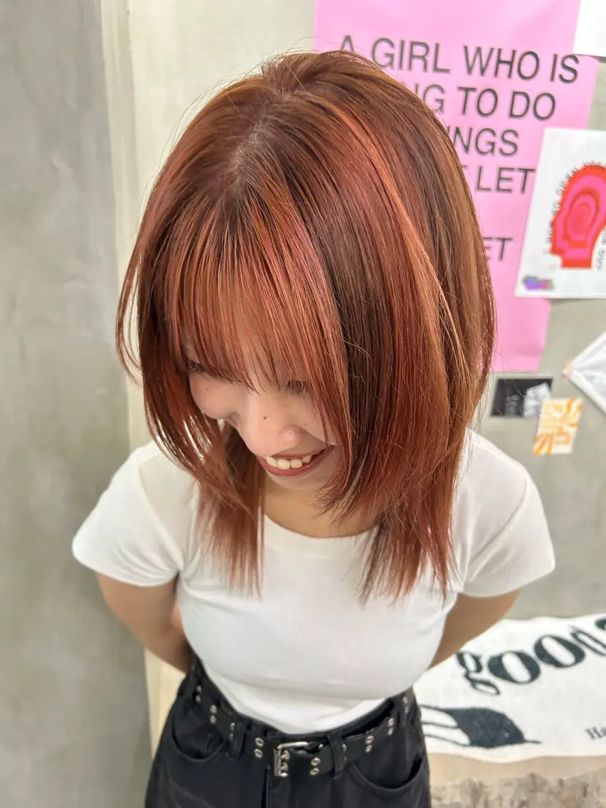 セミロング カラー umu. :)chisakiのヘアスタイル