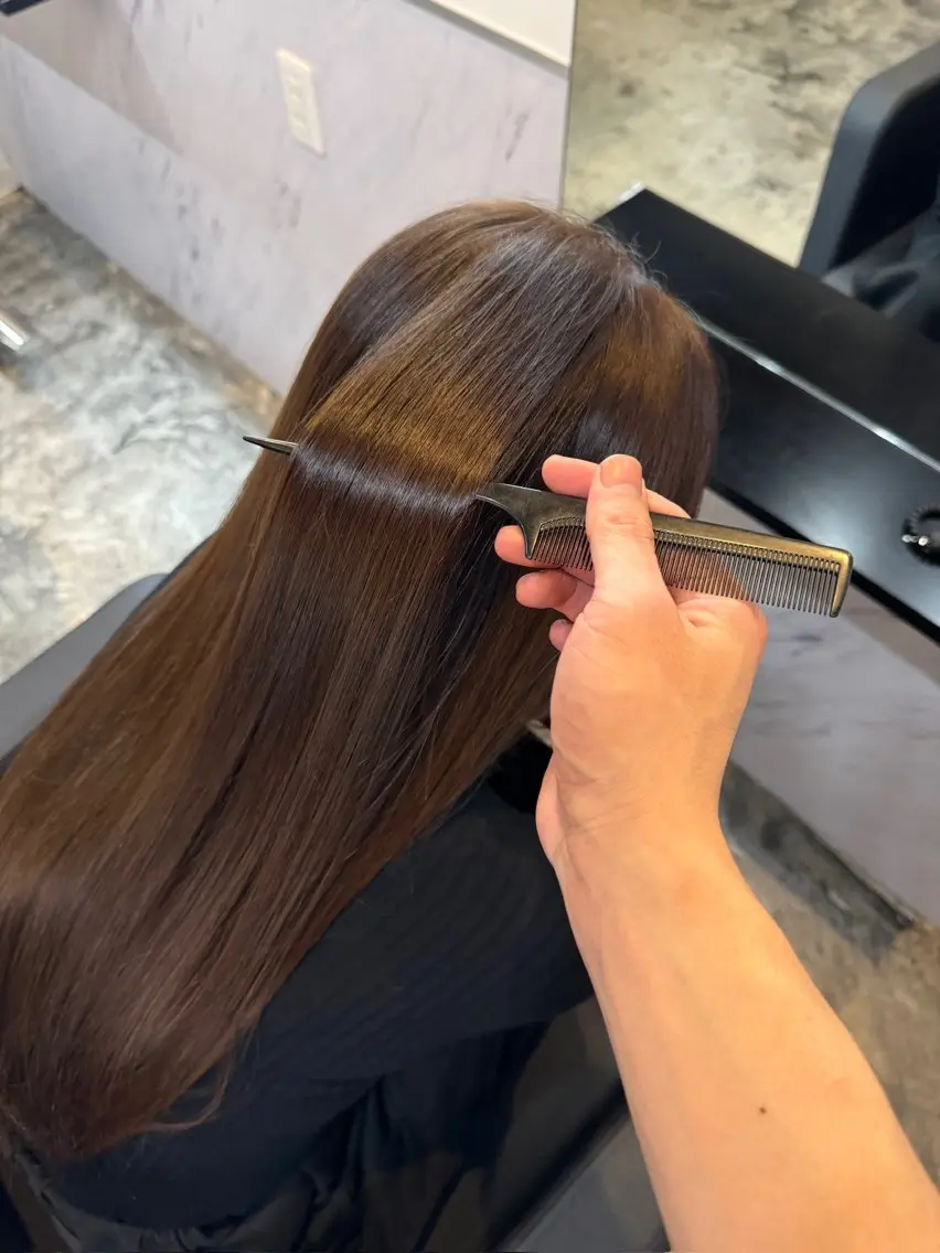 セミロング 髪質改善 BLINK 心斎橋のヘアスタイル