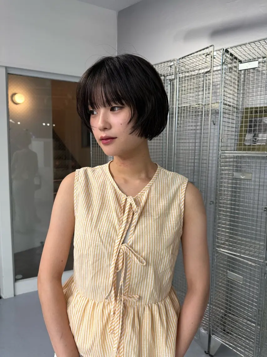 【sota】レディースカット／毛髪補修2stepトリートメント#顔まわりカット#レイヤーカット#ボブ#レイヤーボブの写真