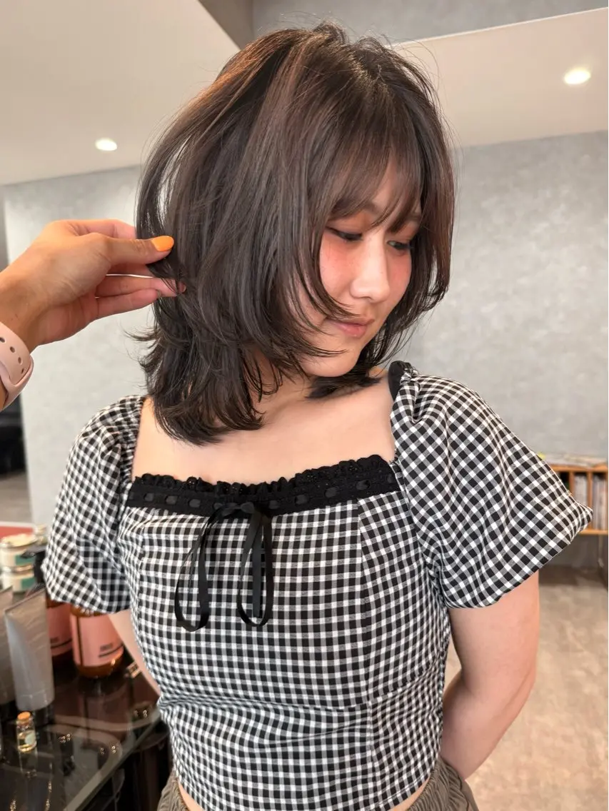 ミディアム ブリーチモデル yumekaのヘアスタイル