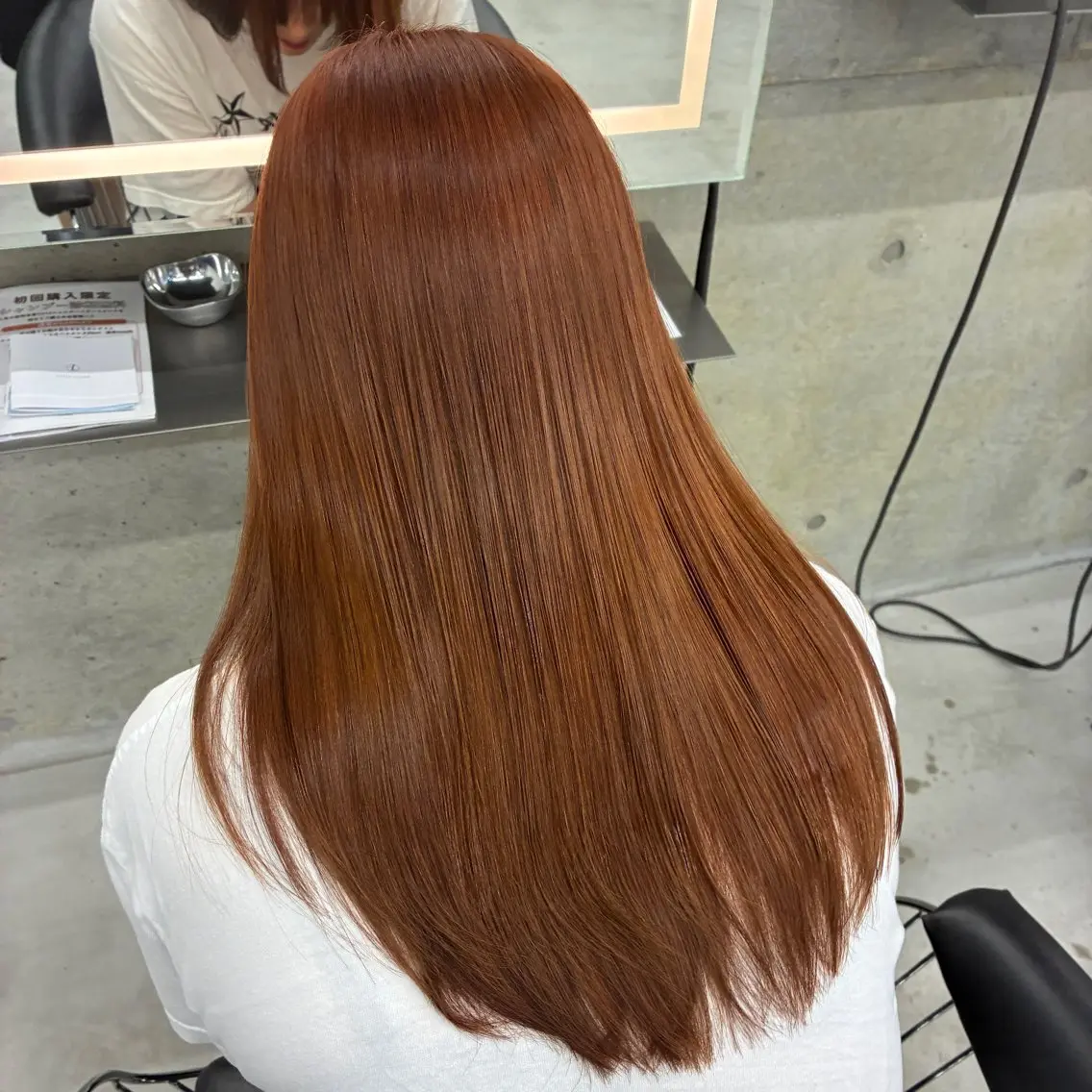 ロング カラー ベージュカラー ブリーチ ブリーチなしカラー オレンジ オレンジピンク ヘアカラー hikari/大名/ 透明感/暖色カラーのヘアスタイル