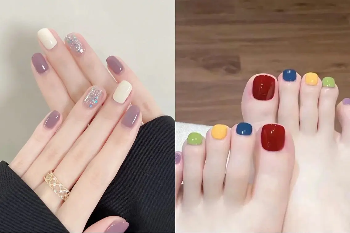 ネイル チークネイル 長さ出し ジェルネイル マグネットネイル 持ち込み Lucky nail  小林和希のネイルデザイン