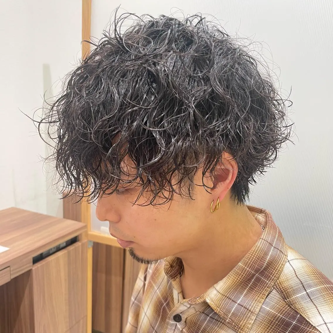 ショート パーマ ヘアアレンジ メンズ 🫧縮毛矯正/髪質 改善🫧熊野未来のヘアスタイル