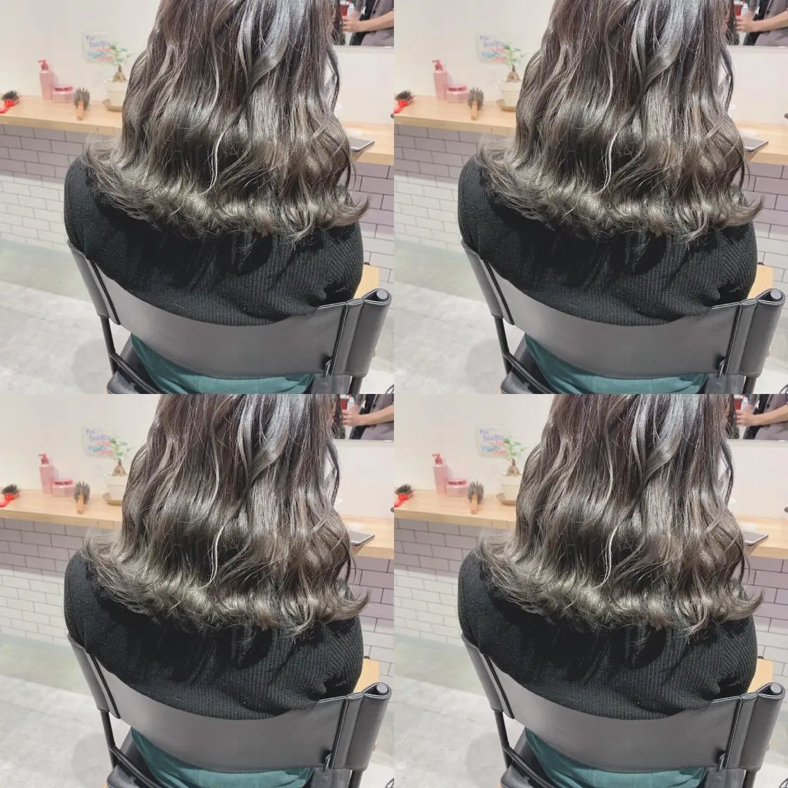 ミディアム ヘアカラー トリートメント Selene hair OSAKAのヘアスタイル